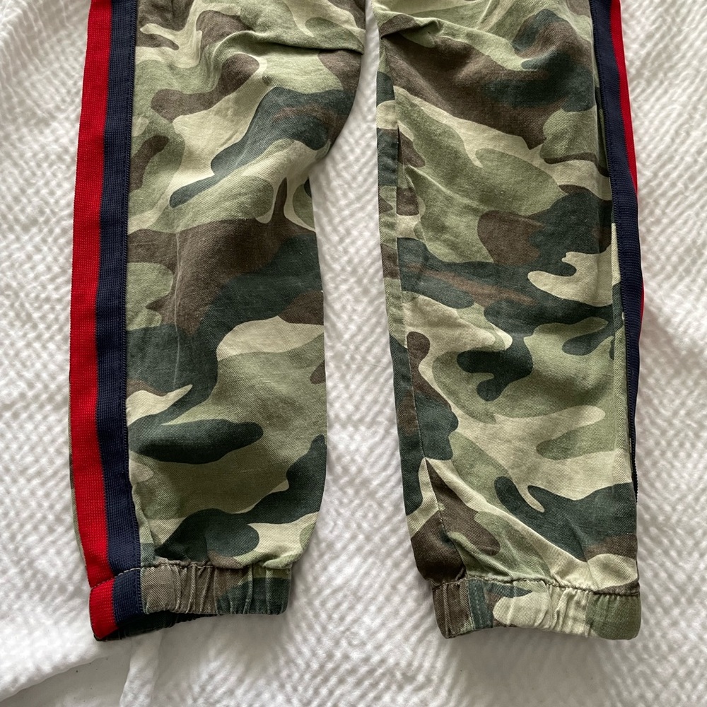 Mother Linen Blend Camo Stripe Joggers - Picture 8 of 16